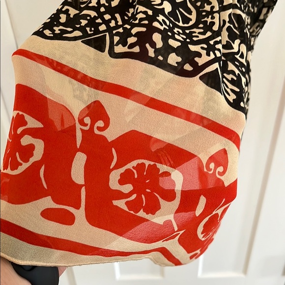 Anna Sui Black and Taupe Puff Sleeve Tunic - Picture 5 of 7